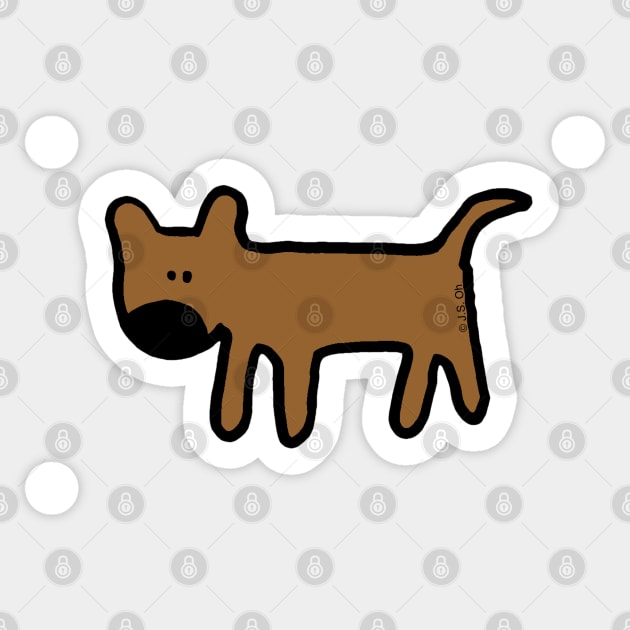 big nose brown dog Sticker by cartoonygifts